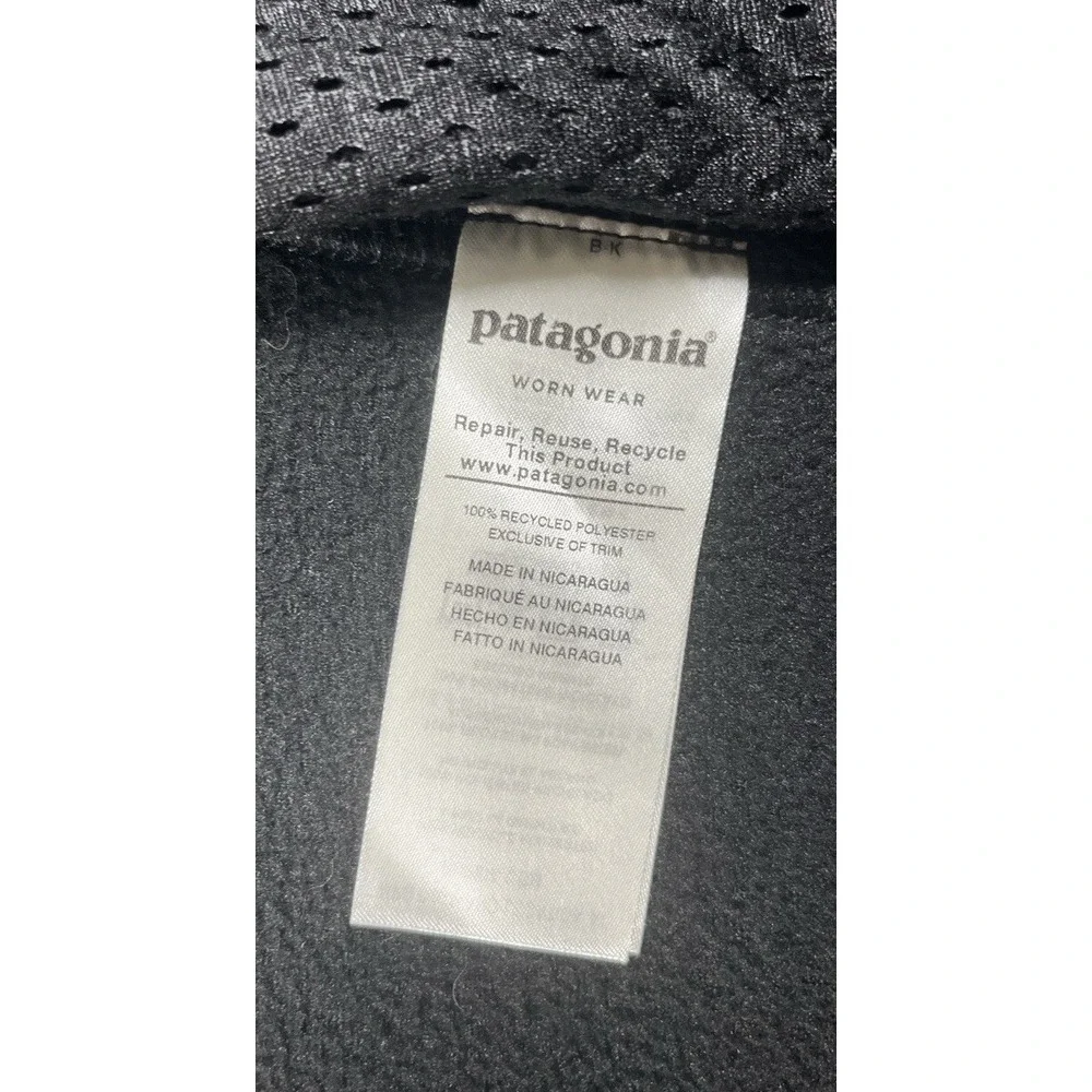 Patagonia Mens Synchilla Fleece Vest Size Large L Black Full Zip Pockets Outdoor